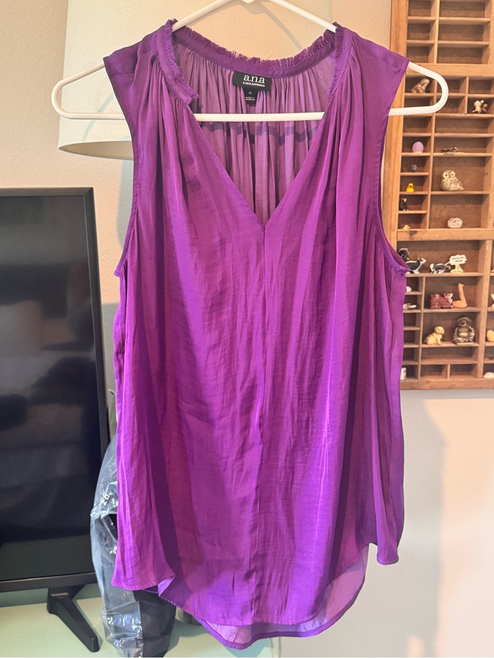 a.n.a Purple Sleeveless V-Neck Camisole